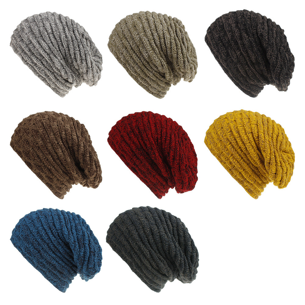 Men's Hat Knitted Fleece-lined Warm Ear Protection Pullover Hats & Caps