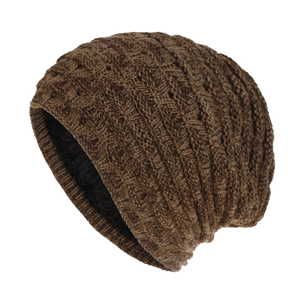 Men's Hat Knitted Fleece-lined Warm Ear Protection Pullover Hats & Caps