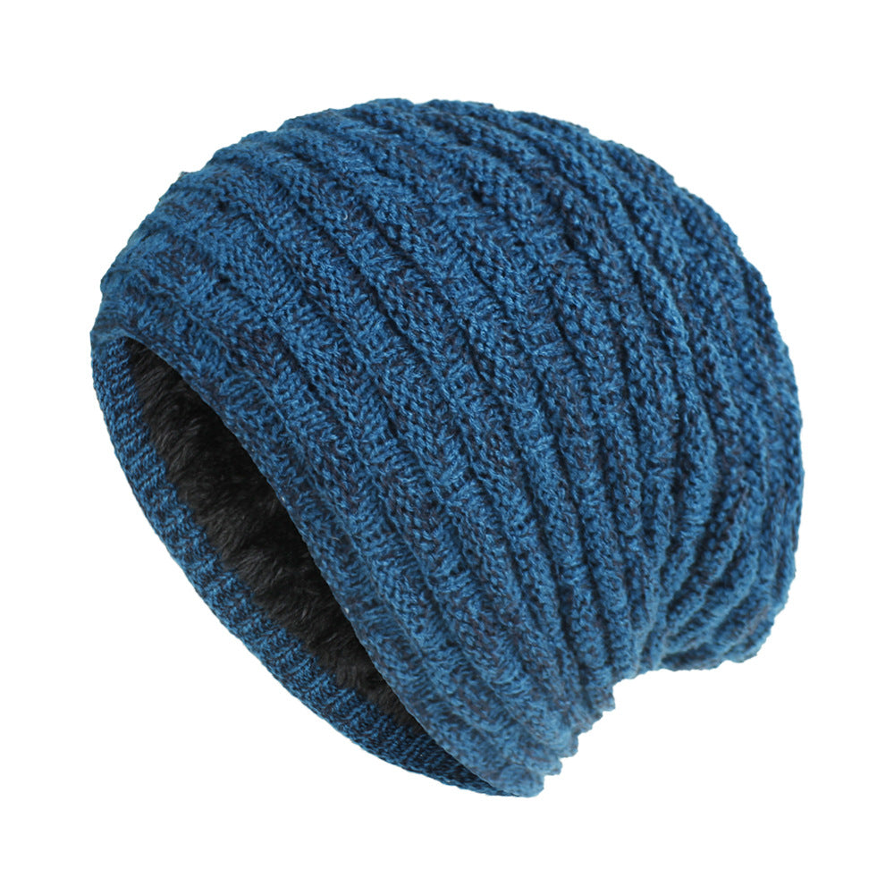 Men's Hat Knitted Fleece-lined Warm Ear Protection Pullover Hats & Caps