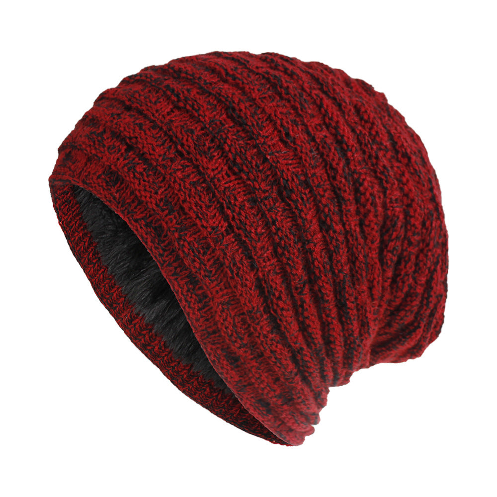 Men's Hat Knitted Fleece-lined Warm Ear Protection Pullover Hats & Caps