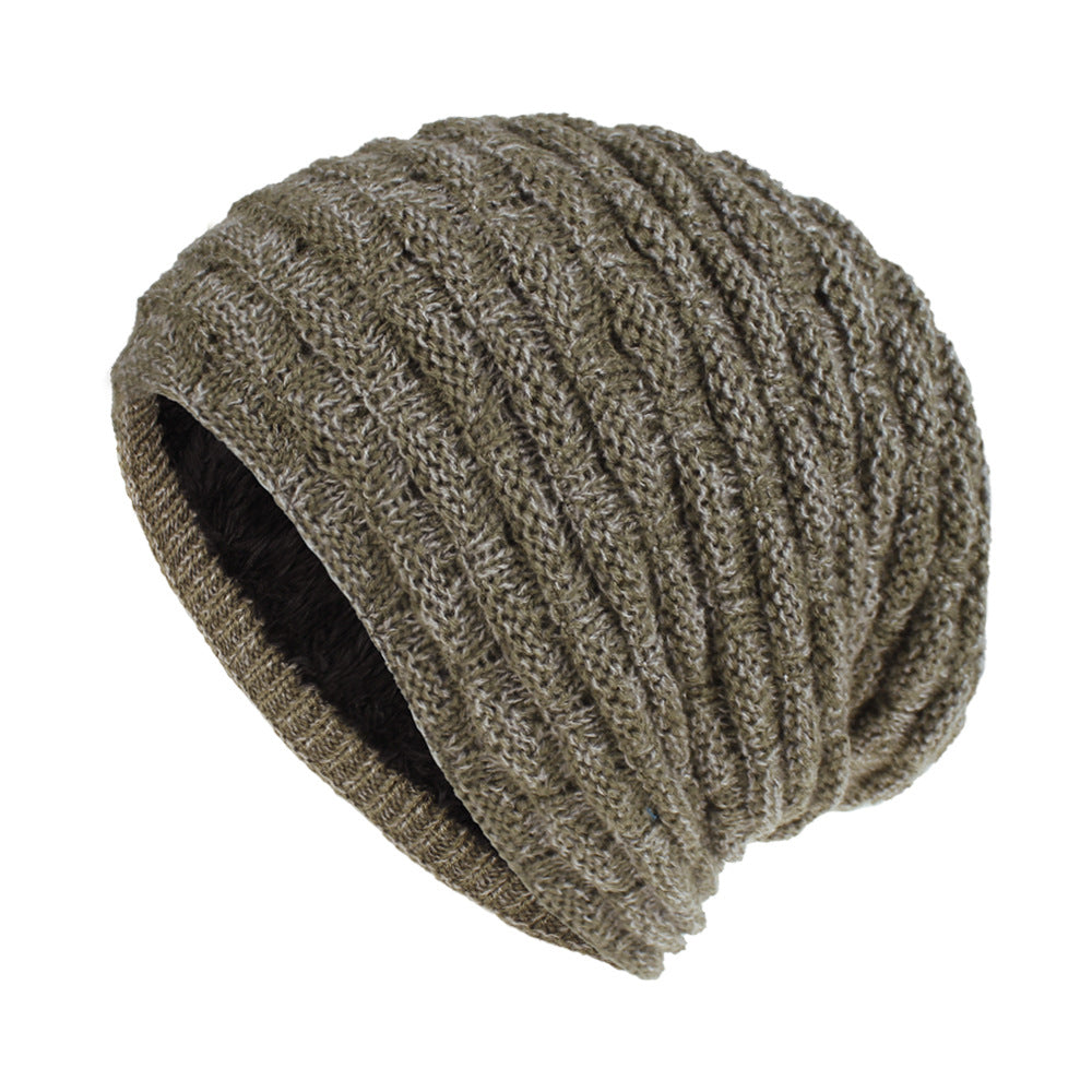 Men's Hat Knitted Fleece-lined Warm Ear Protection Pullover Hats & Caps