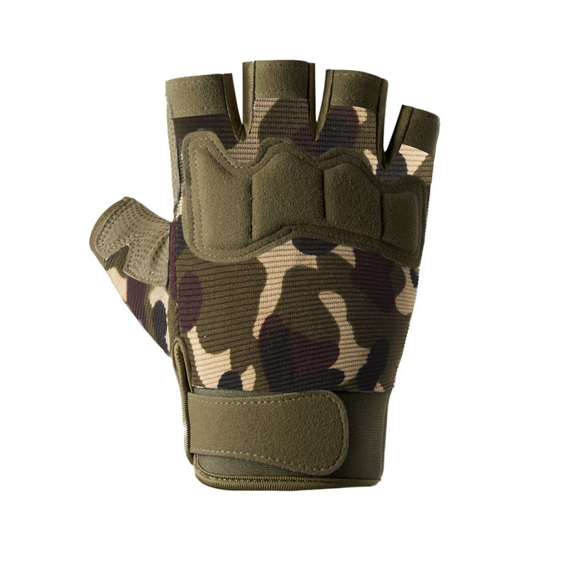 Women's & Men's Tactical Half Finger Outdoor Paratroopers Protective Gloves