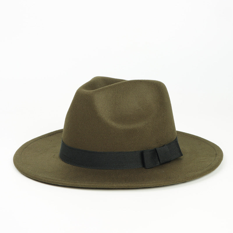 Women's & Men's British Retro Fedora Hat Big Brim Hats & Caps