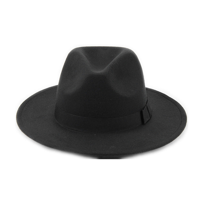 Women's & Men's British Retro Fedora Hat Big Brim Hats & Caps