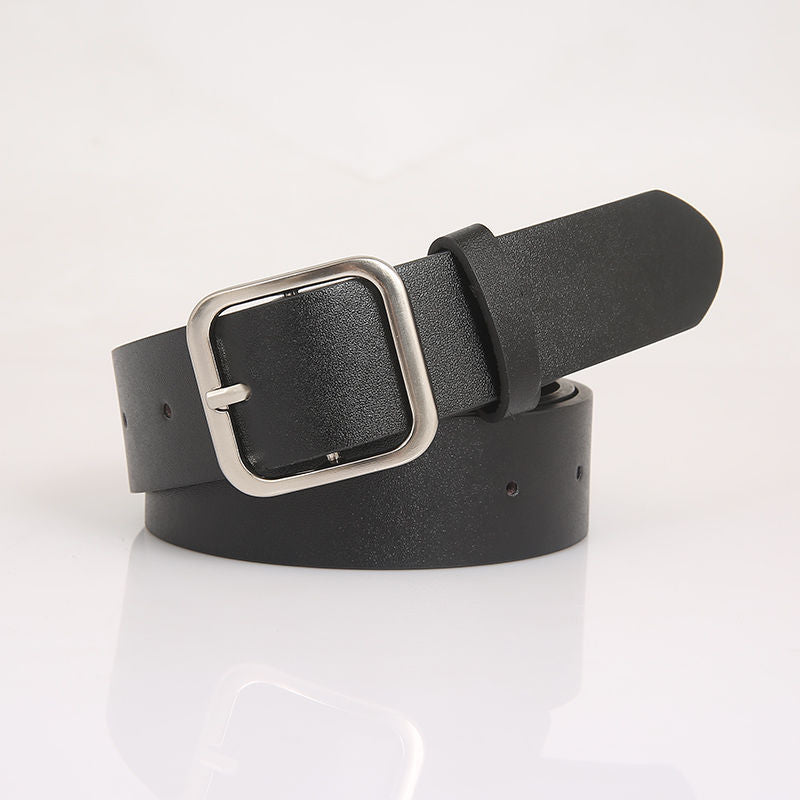 Style Square Buckle Unisex Wide Fashion Belts