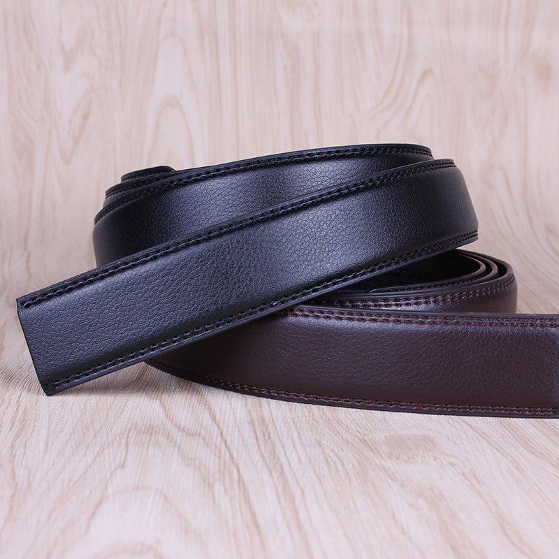 Men's Leather With Headless Automatic Pant Cowhide Belts