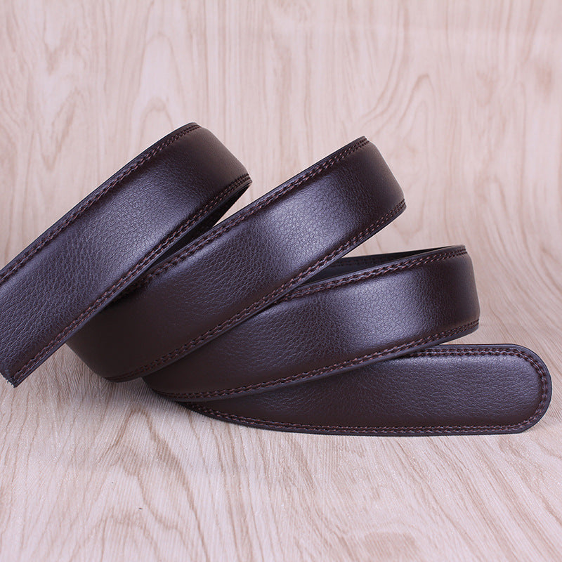 Men's Leather With Headless Automatic Pant Cowhide Belts