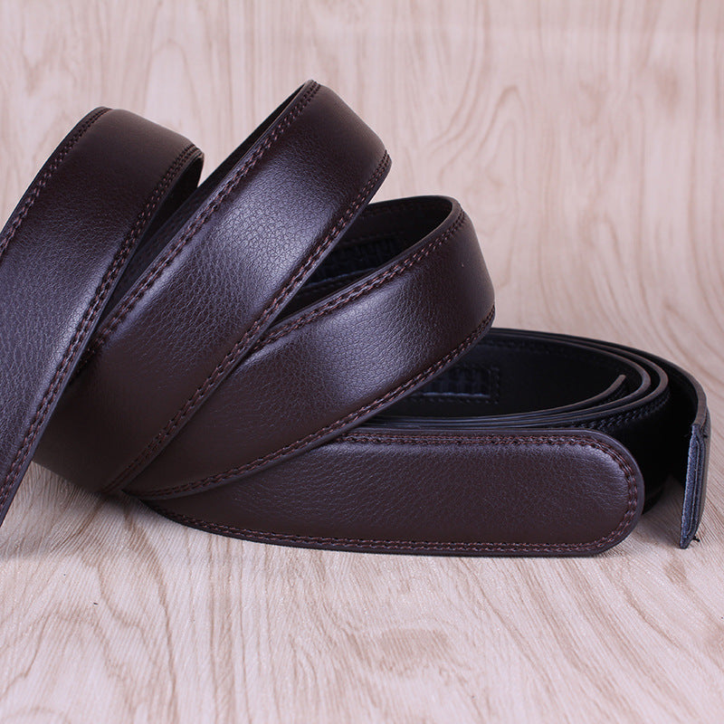 Men's Leather With Headless Automatic Pant Cowhide Belts