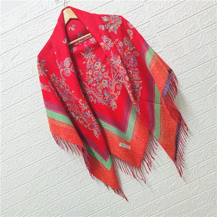 Women's Style Large Kerchief Shawl Warm Travel Scarfs