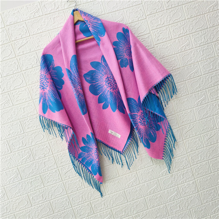 Women's Style Large Kerchief Shawl Warm Travel Scarfs