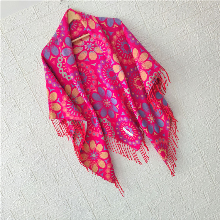 Women's Style Large Kerchief Shawl Warm Travel Scarfs