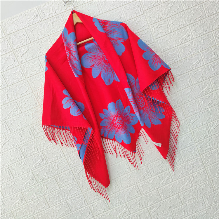 Women's Style Large Kerchief Shawl Warm Travel Scarfs