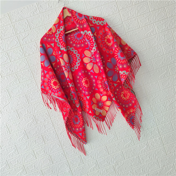 Women's Style Large Kerchief Shawl Warm Travel Scarfs