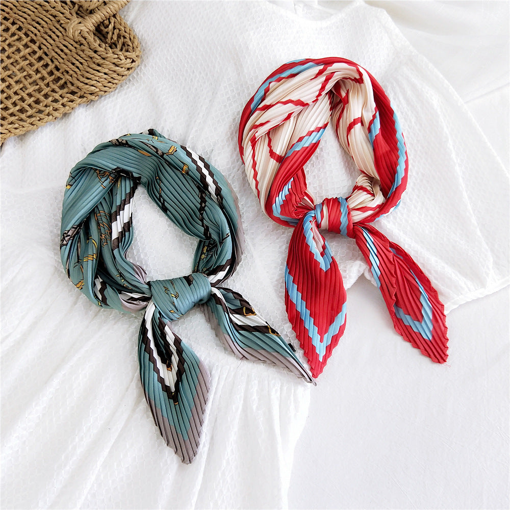 Women's Small Square Towel Silk Autumn Summer Scarfs