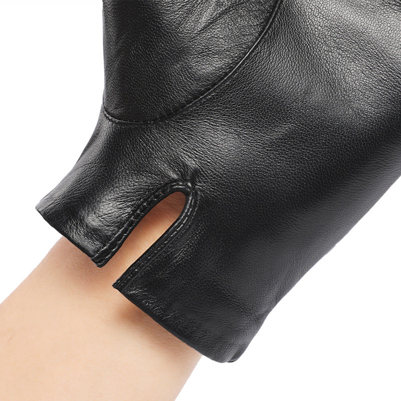 Men's Biking Windproof Warm Goat Skin Touch Gloves