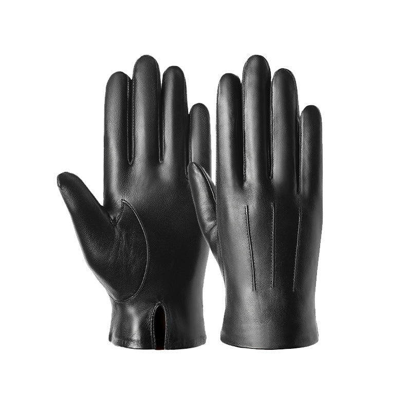 Men's Biking Windproof Warm Goat Skin Touch Gloves