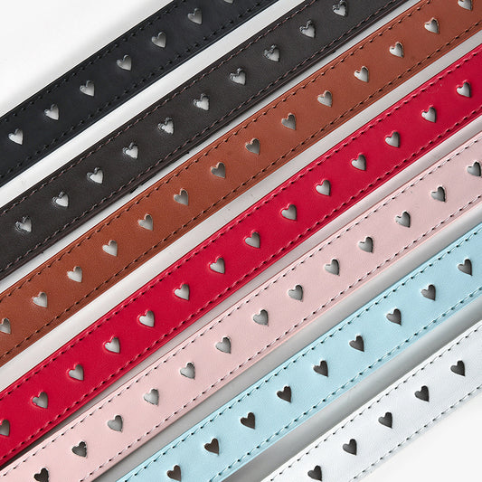 Women's & Children's Size Heart Buckle Decorative Fashion Trendy Belts