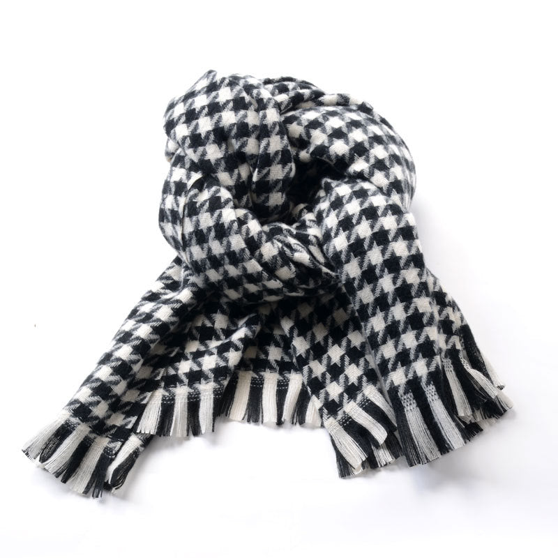 Women's Plaid Artificial Cashmere Thick Warm Shawl Scarfs