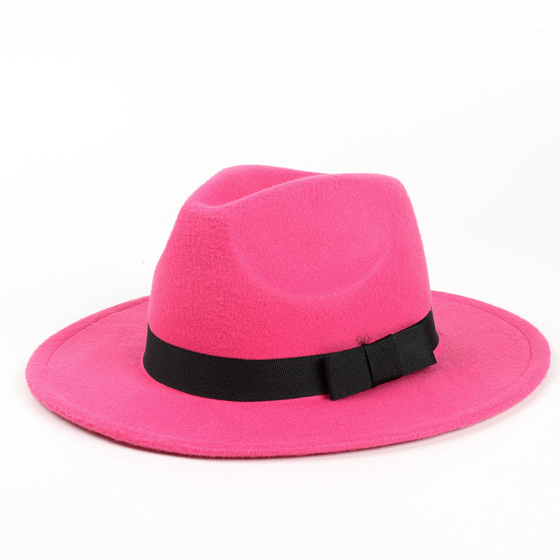 Women's & Men's British Retro Fedora Hat Big Brim Hats & Caps