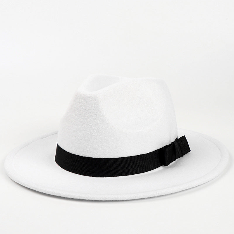 Women's & Men's British Retro Fedora Hat Big Brim Hats & Caps