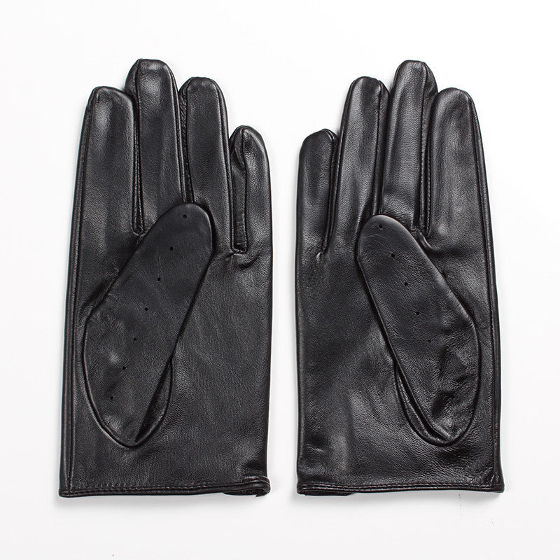 Men's Thin Warm Outdoor Cycling Driving Hollow Touch Gloves