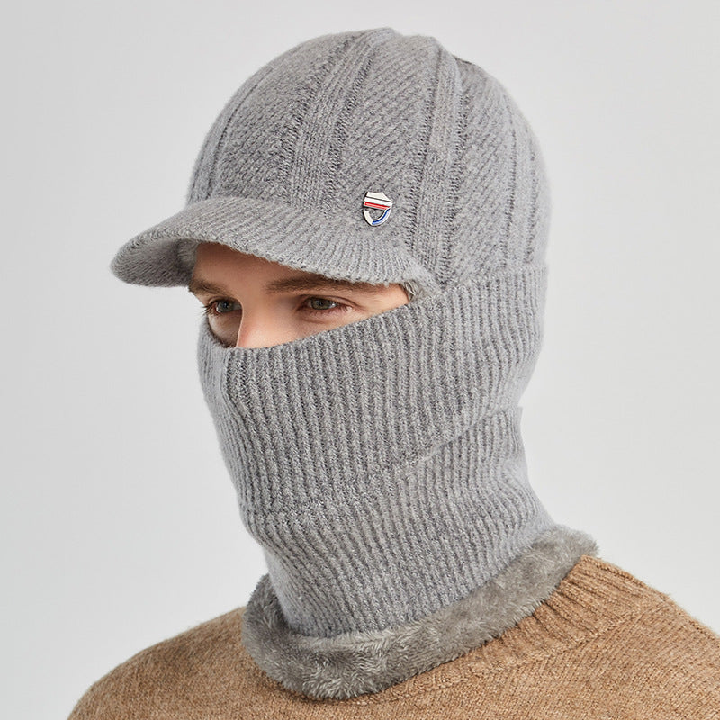 Men's Warm Wool Ear Protection Wind Mask Hats & Caps