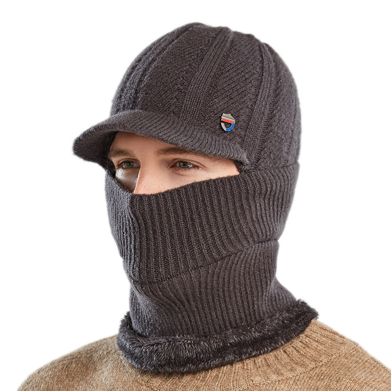 Men's Warm Wool Ear Protection Wind Mask Hats & Caps