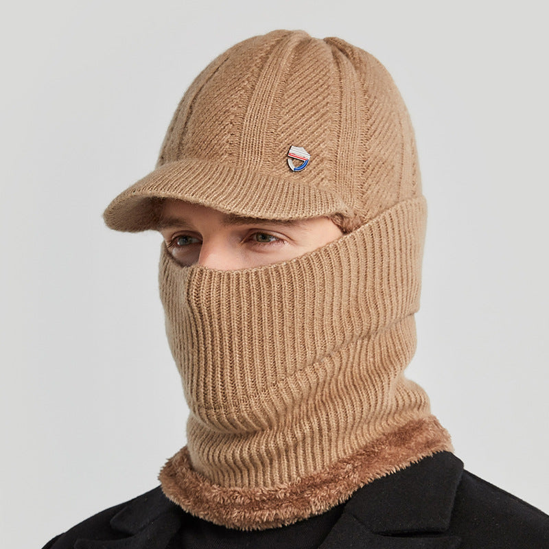 Men's Warm Wool Ear Protection Wind Mask Hats & Caps