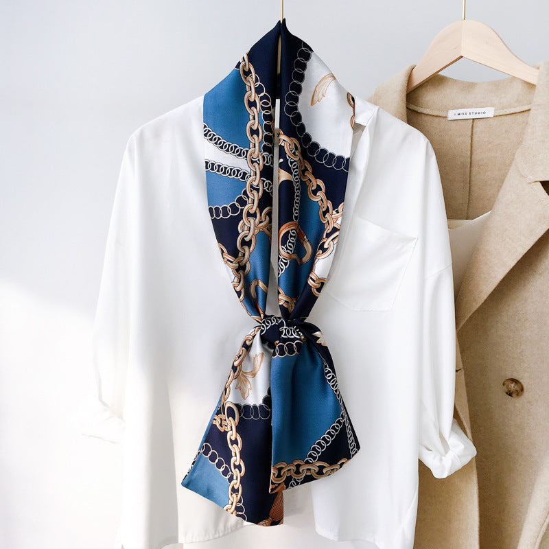 Women's Thin Narrow Long Western Style Professional Decorative Scarfs