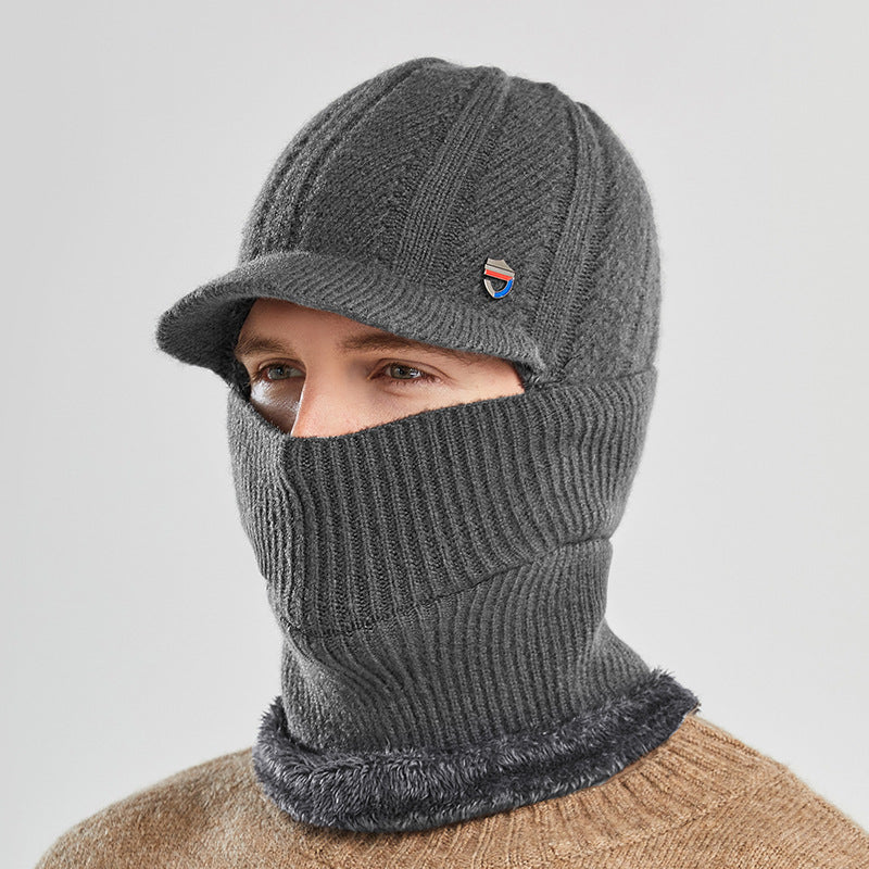 Men's Warm Wool Ear Protection Wind Mask Hats & Caps