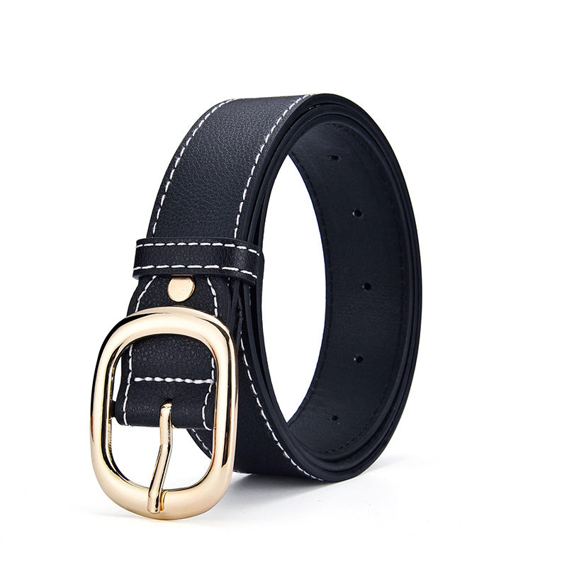 Women's Pants Decoration Black Thin Fashion Personal Accessories Belts