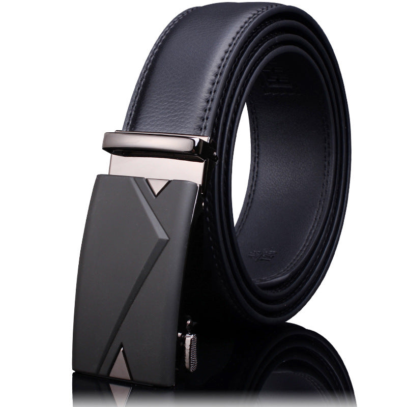 Men's Leather Boys High-grade Alloy Automatic Buckle Business Belts