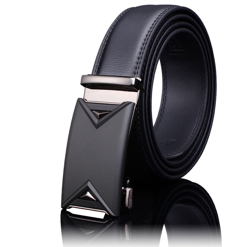 Men's Leather Boys High-grade Alloy Automatic Buckle Business Belts