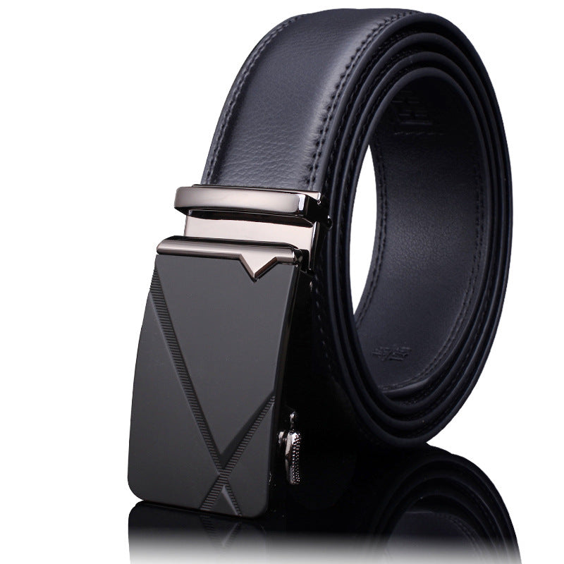 Men's Leather Boys High-grade Alloy Automatic Buckle Business Belts