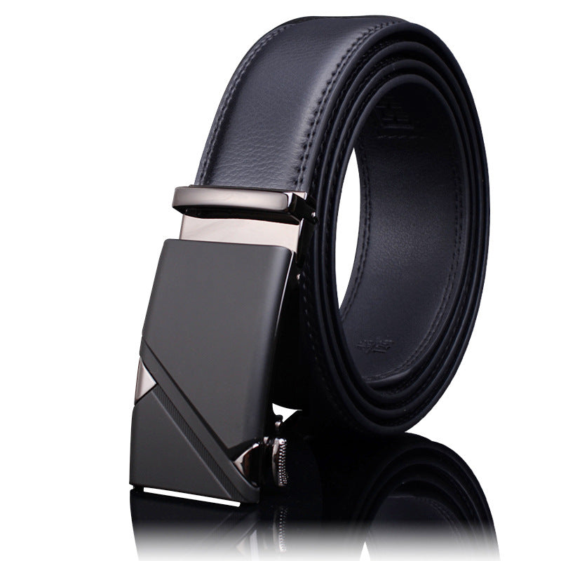 Men's Leather Boys High-grade Alloy Automatic Buckle Business Belts