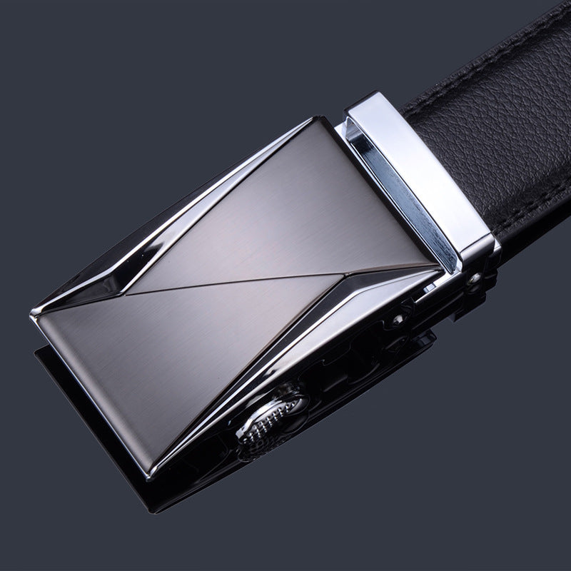 Men's Leather Boys High-grade Alloy Automatic Buckle Business Belts