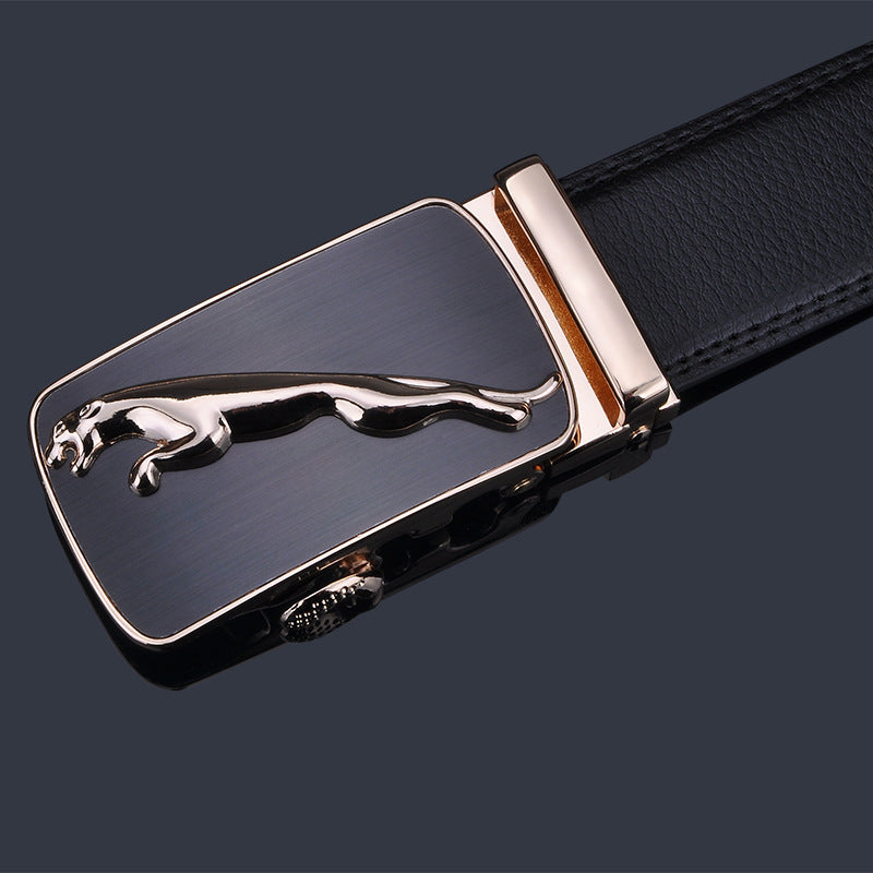 Men's Leather Boys High-grade Alloy Automatic Buckle Business Belts