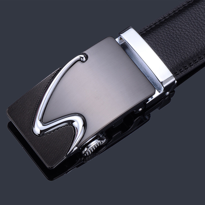 Men's Leather Boys High-grade Alloy Automatic Buckle Business Belts