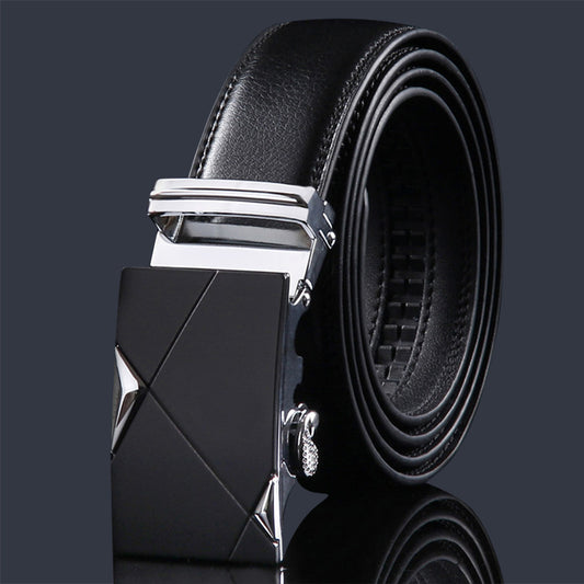 Men's Leather Boys High-grade Alloy Automatic Buckle Business Belts