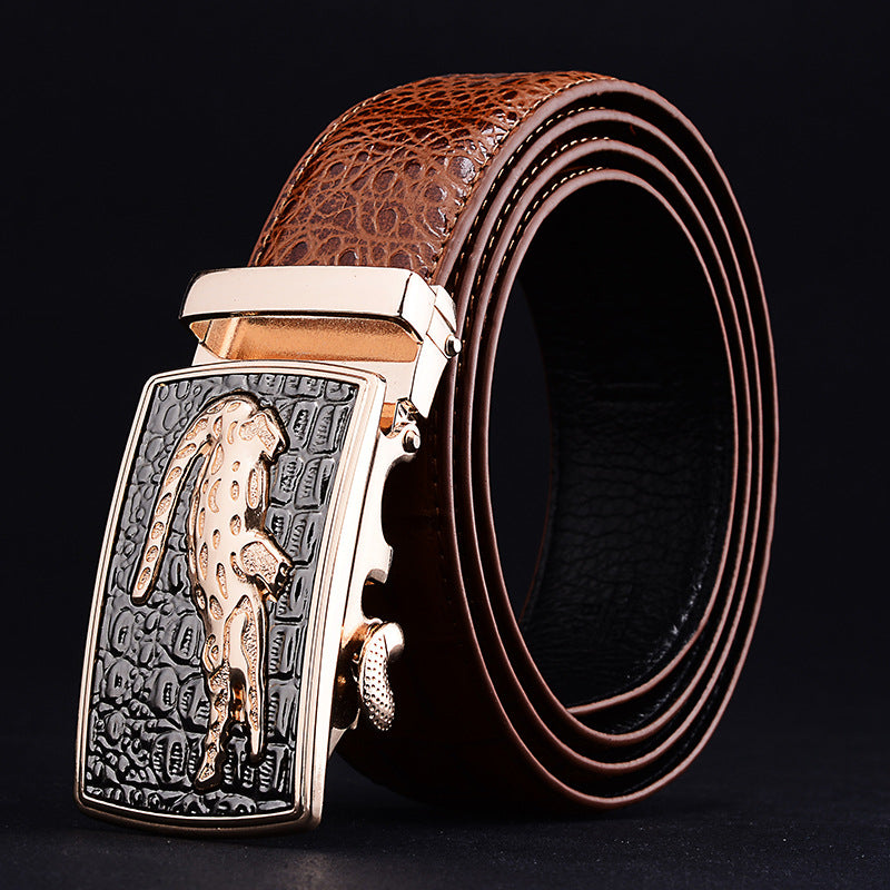 Men's Genuine Leather Crocodile Pattern Man's Automatic Belts