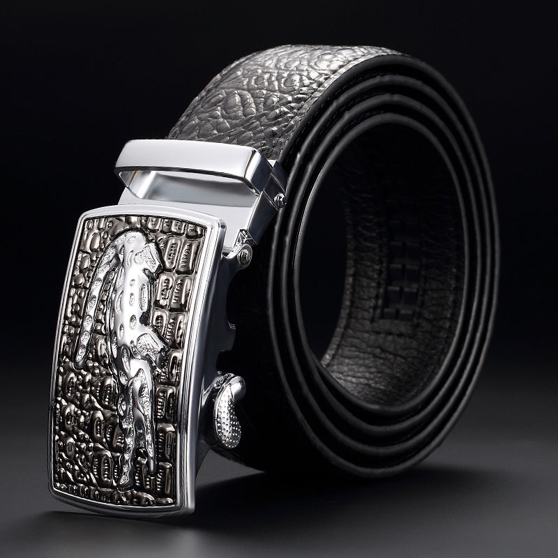 Men's Genuine Leather Crocodile Pattern Man's Automatic Belts