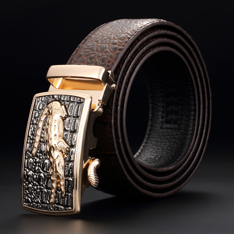 Men's Genuine Leather Crocodile Pattern Man's Automatic Belts