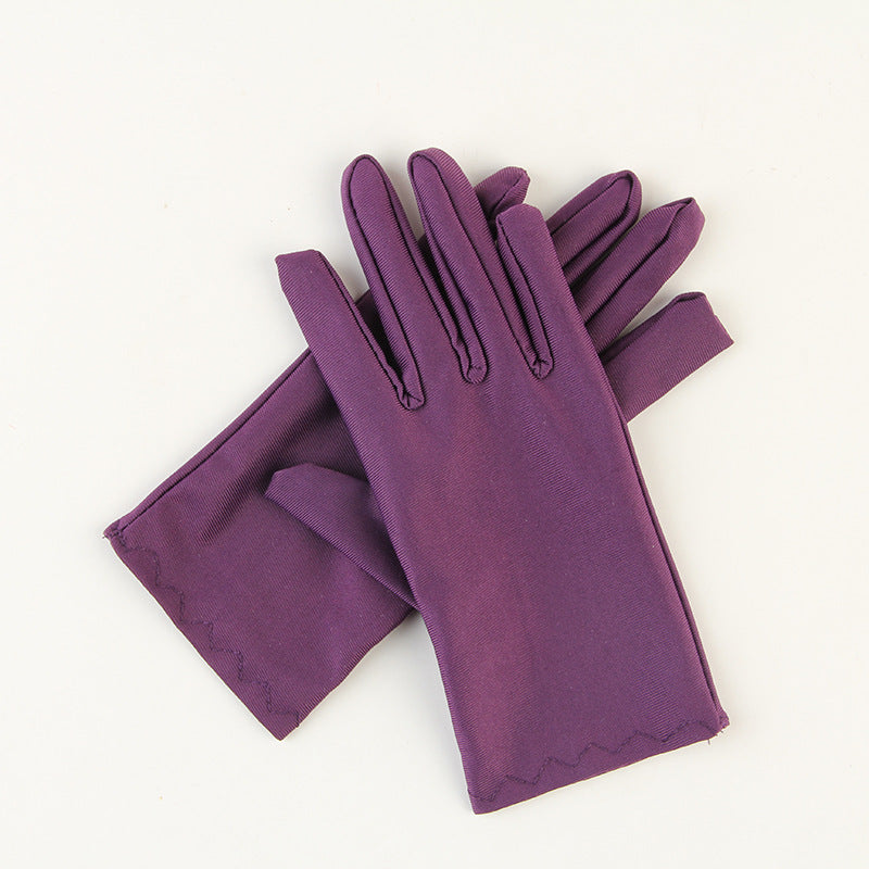 Women's High Elastic Sunscreen Spandex For Short Gloves