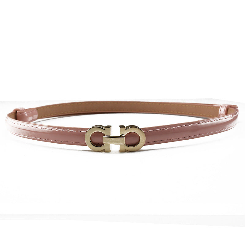 Women's Simple Thin Butterfly Pair Of Buckles Wild Fashion Belts