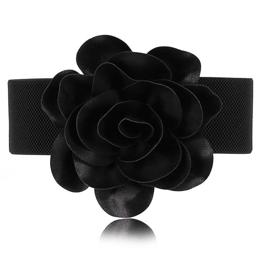 Women's Summer Fashion Flower Wide Waist Seal Belts