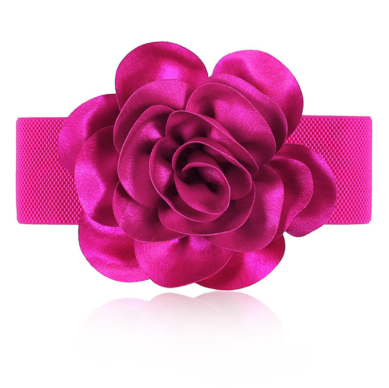 Women's Summer Fashion Flower Wide Waist Seal Belts