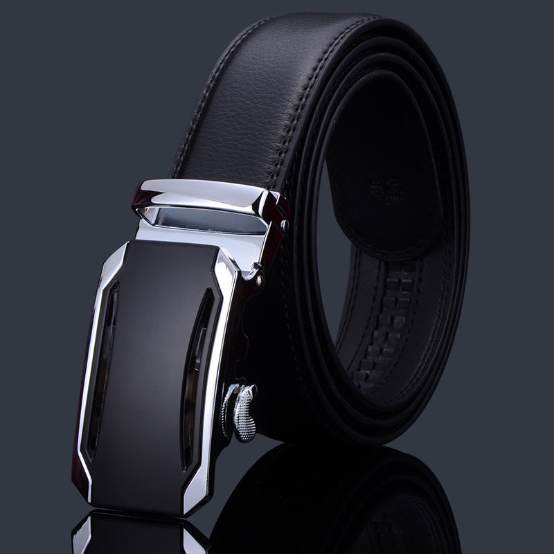 Men's Leather Boys High-grade Alloy Automatic Buckle Business Belts