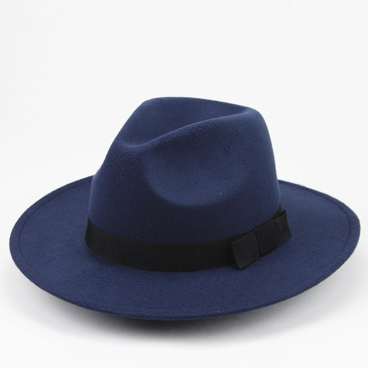 Women's & Men's British Retro Fedora Hat Big Brim Hats & Caps