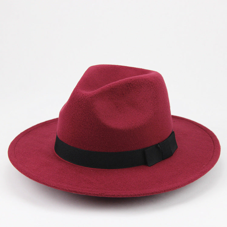 Women's & Men's British Retro Fedora Hat Big Brim Hats & Caps