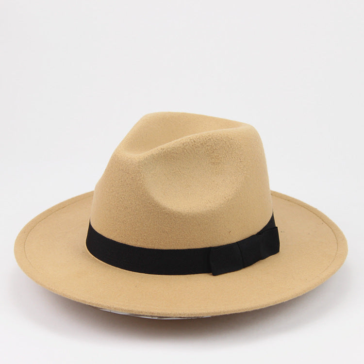 Women's & Men's British Retro Fedora Hat Big Brim Hats & Caps